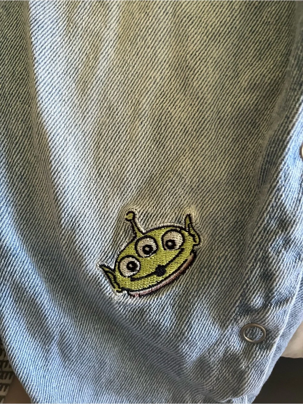 Carter's Light Blue Denim Overalls with Toy Story Patches